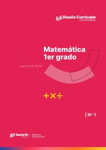 Tapa Matemática 1er grado