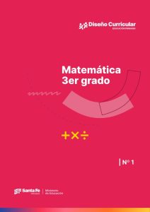 Tapa Matemática tercer grado